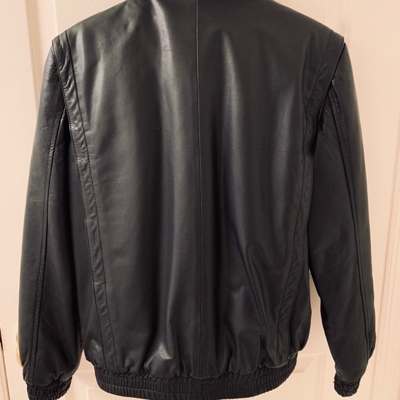 Vintage Black Lambskin & Fur Bomber Jacket - Picture 3 of 16